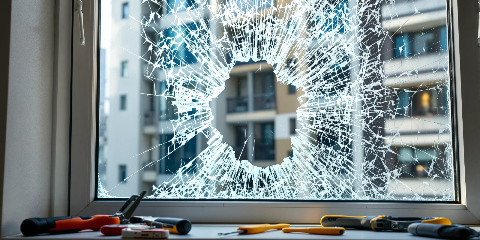 Vitre de fenêtre cassée la nuit, intervention d'urgence nécessaire