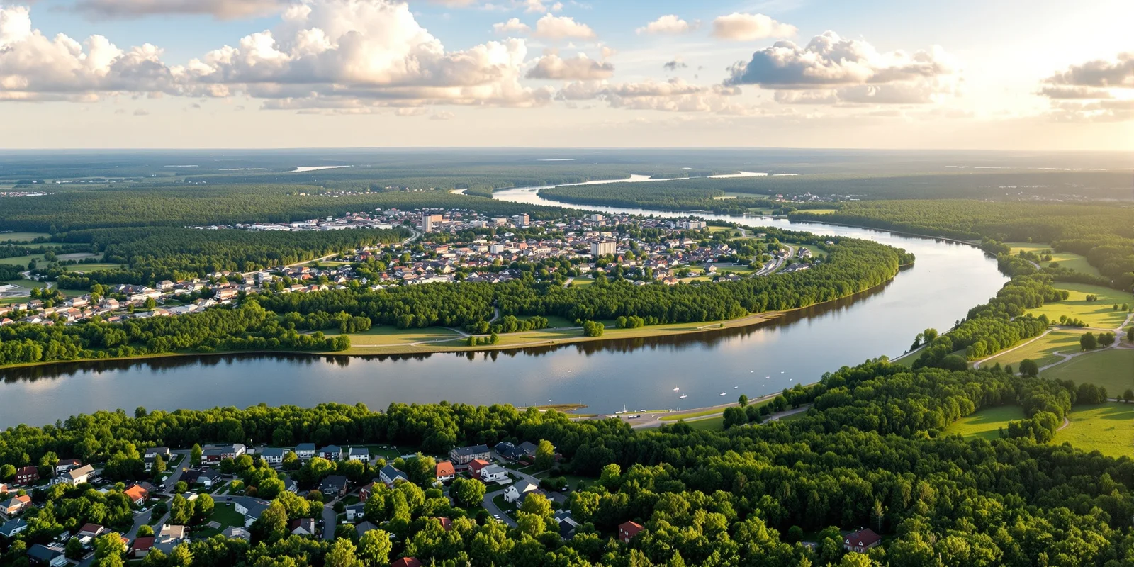 Vue panoramique de la région de Gatineau et de l'Outaouais